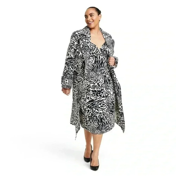 NWT Sergio Hudson Animal Print Dress 1X - Picture 3 of 6